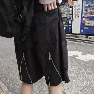 Zip Straight-cut Shorts