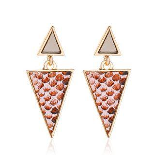 Triangle Dangle Earring 01kc - 4348 - Gold - One Size
