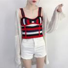 Contrast Color Knit Camisole Top