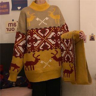 Jacquard Christmas Sweater / Scarf
