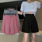 High-waist Plain Dress Short