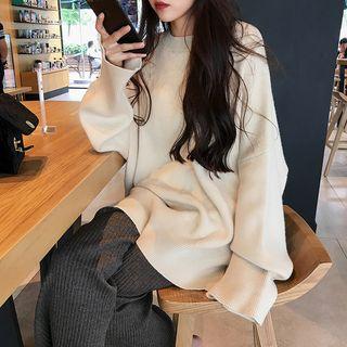 Set: Oversized Sweater + Wide-leg Knit Pants