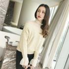 Lace Panel Cable Knit Sweater