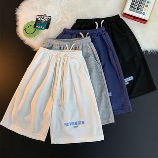 Drawstring Printed Sweat Shorts