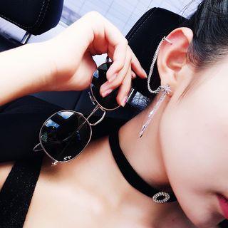 Rhinestone Ear Cuff 1 Pair - As Shown In Figure - One Size
