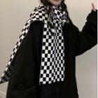 Checkered Scarf Plaid - Black & White - One Size
