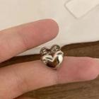 Heart Cuff Earring 1pc - Silver - One Size