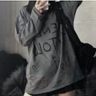 Graffiti Print Long-sleeve T-shirt