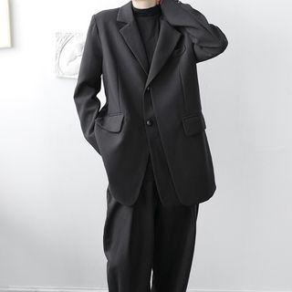 Asymmetric Mock Two-piece Blazer