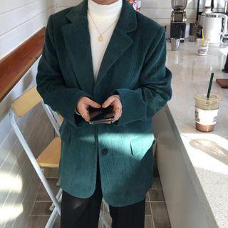 Corduroy Blazer Green - One Size
