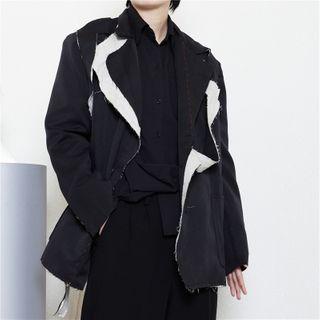 Paneled Distressed Blazer