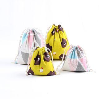 Printed Cotton And Linen Carryall Bag
