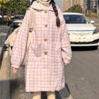 Peter Pan Collar Plaid Woolen Coat