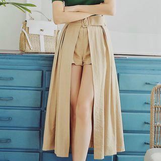 High Waist Midi Skort