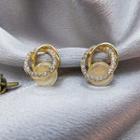 Rhinestone Beaded Stud Earrings Era080 - 05 - One Size