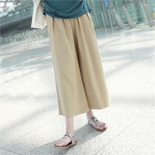 Wide-leg Linen Blend Pants