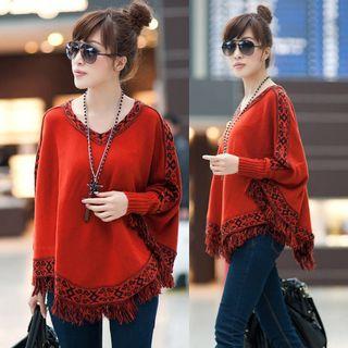 V-neck Cape Jacket