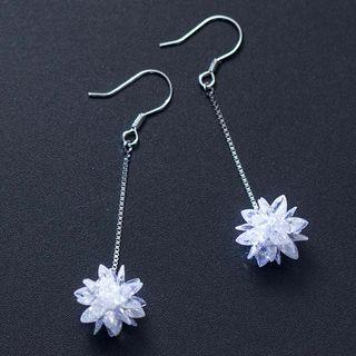 925 Sterling Silver Snowflake Dangle Earring S925 Silver - Earring - Snowflake - One Size