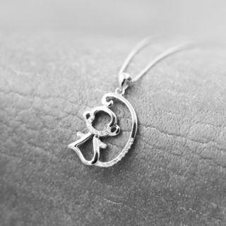 Rhinestone Monkey Necklace As Figure - One Size