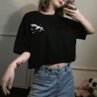 Crane Short-sleeve Crop T-shirt