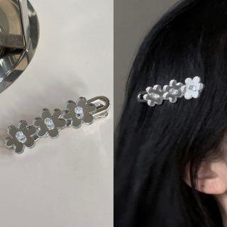 Flower Hair Clip 2036a - White - One Size