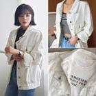 Stitched Loose-fit Jacket One Size