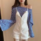 Striped Long-sleeve T-shirt / Jumper Shorts