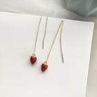Alloy Strawberry Dangle Earring 1 Pair - Earring - One Size