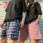 Plaid Couple Matching Shorts