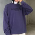 Lettering Sweatshirt Purple - One Size