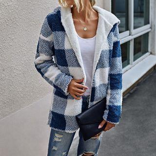 Plaid Fluffy Jacket
