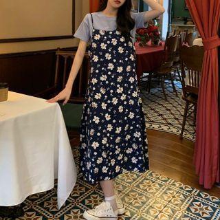Floral Spaghetti-strap Dress As Shown In Figure - One Size