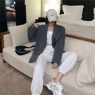 Cropped Tank Top / Blazer / Sweatpants