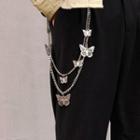 Butterfly Pants Chain Silver - One Size