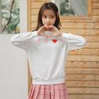 Embroidered Heart Sweatshirt