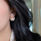 Flower Faux Pearl Dangle Earring 1 Pair - Flower Faux Pearl Dangle Earring - Gold - One Size