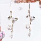 Faux Pearl Branches Dangle Earring 1 Pair - As Shown In Figure - One Size