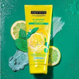 Freeman Beauty - Oil Absorbing Mint + Lemon Clay Mask 6oz / 175ml