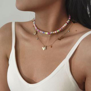 Set Of 3: Butterfly Necklace