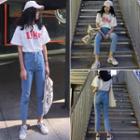 High Waist Cropped Jeans