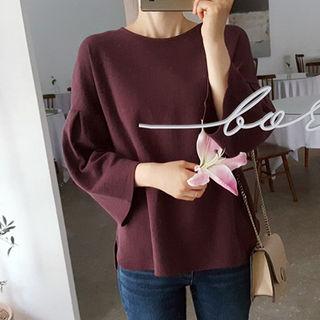 Drop-shoulder Plain Top