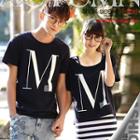 Print Couple Short-sleeve T-shirt / T-shirt Dress