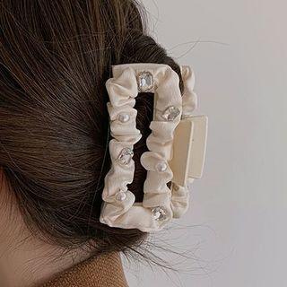 Rhinestone Shirred Hair Claw