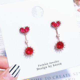 Gemstone Stud Earring As Shown In Figure - One Size
