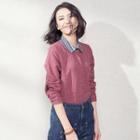 Printed-collar Shirt