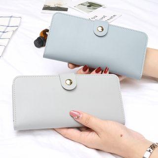 Snap Button Long Wallet