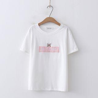 Short-sleeve Graphic Embroidered T-shirt