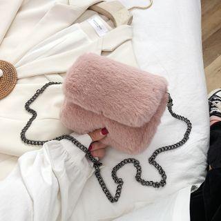 Chain Fluffy Flap Crossbody Bag