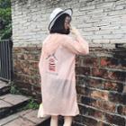 Chiffon Hooded Printed Thin Coat