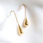 Waterdrop Pull Through Earring 1 Pair - Gold - One Size